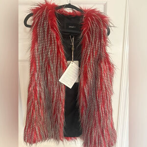 Unreal Fur Play Vest, Red Racoon